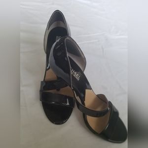 Michael for Michael Kors black patent dressy sandals, size 7 1/2